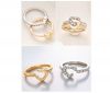 Набор колец Double Heart Rings
