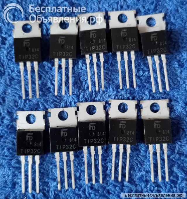 TIP32C, ST STMicroelectronics, PNP, 40W, 100V, 3A, 3MHz, hfe20, TO-220 оригинальный НОВЫЙ