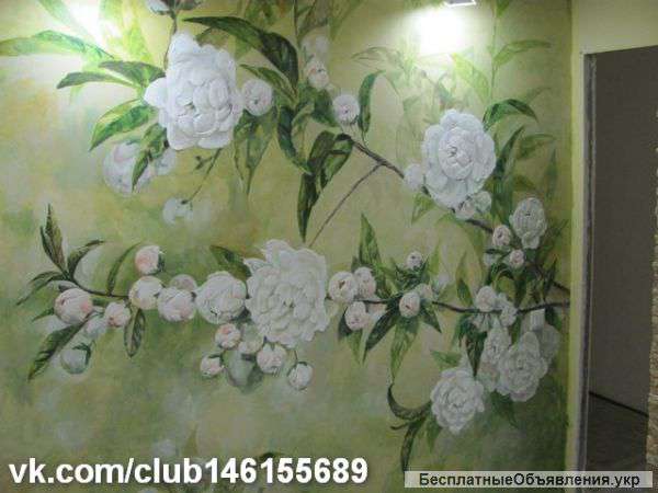 Роспись стен, художественная реставрация мебели