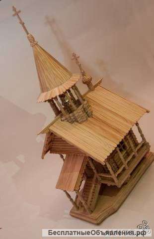 Премиум подарок Деревянная Церковь Ручной Работы