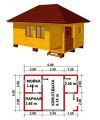 12) Баня 4*6 м. Под усадку. На ленточном фундаменте