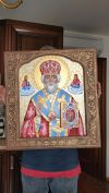Икона из массива дуба