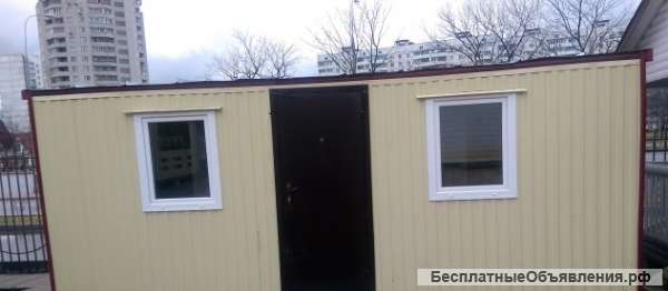 Блок контейнер 6х2,4 крашенный с двумя комнатами
