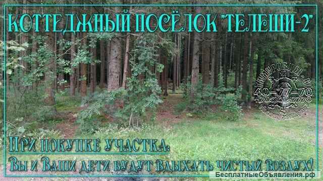Участки в новом коттеджном поселке "ТЕЛЕШИ-2", сосновый бор