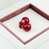 Серьги шарики Mise en Dior (бордовые)