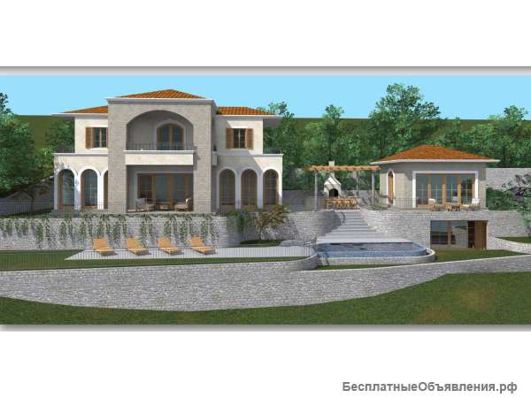 Панорамный участок в городе Рисан, Черногория