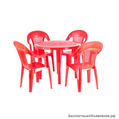 Пластиковые квадратные столы, стулья