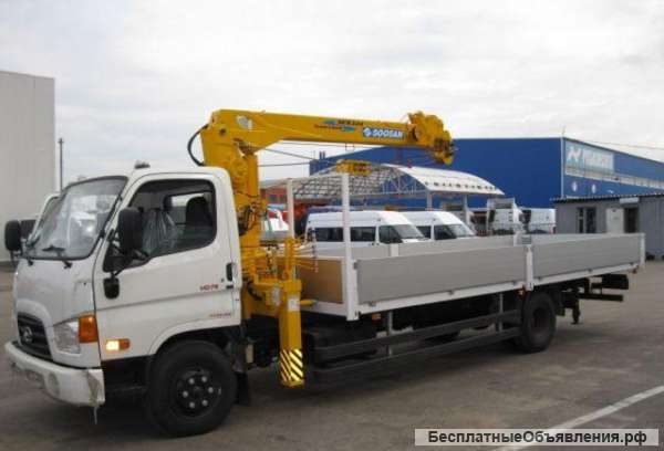 КМУ HD- 78 + SOOSAN SCS334 борт алюм. 6,2*2,55*0,6м.
