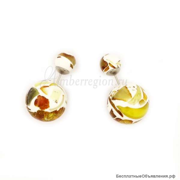 Янтарные серьги