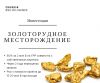 Инвестиции в золото Продается доля в золоторудном месторождении