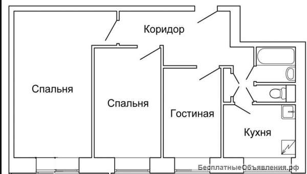 3х кв-ра м. Царицыно