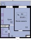 1-к квартира, 37 м², 7/16 эт. мк