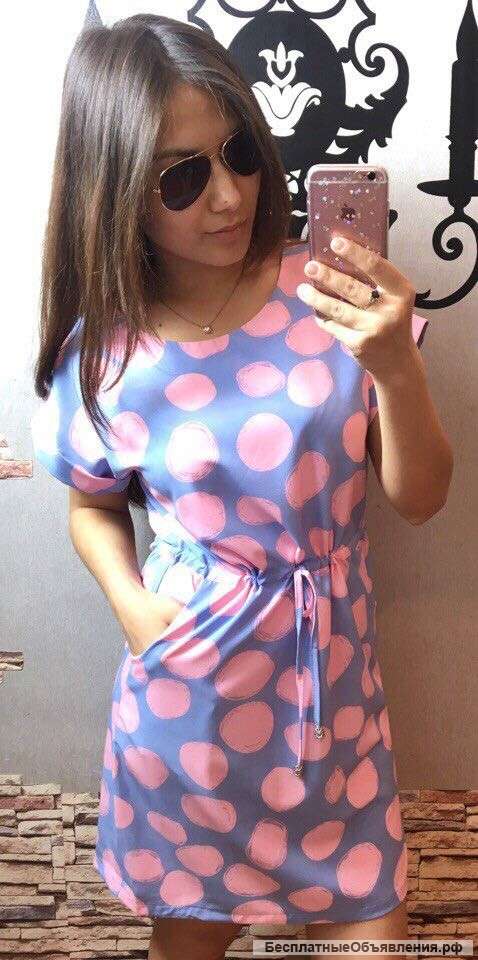 Платье женское с абстрактным рисунком