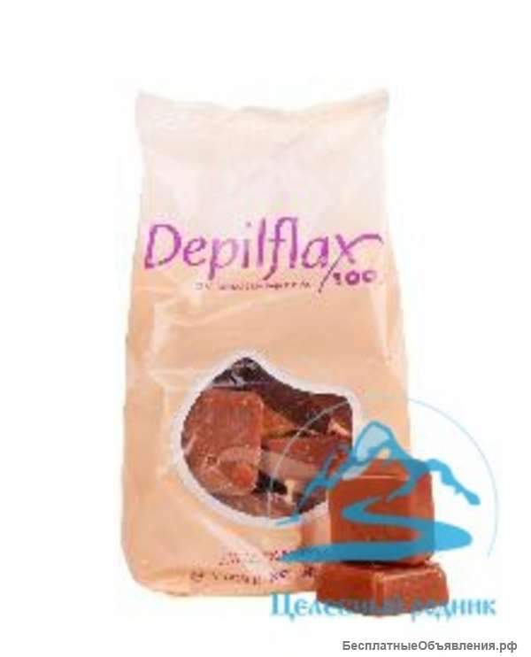 Воск в брикетах «Depiflax» 1кг- Шоколад