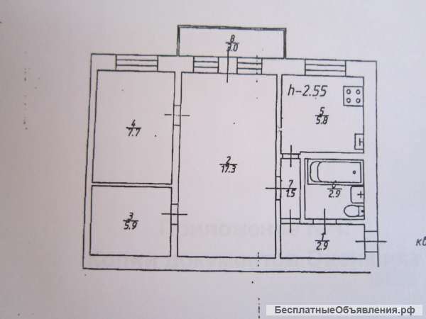 2-х комнатная в отличном состоянии