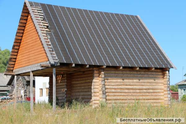 Сруб дома 7*5 c выносом