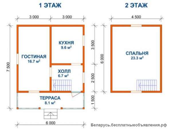 Сруб Дома марсель из бруса доставка и установка в Молодечно
