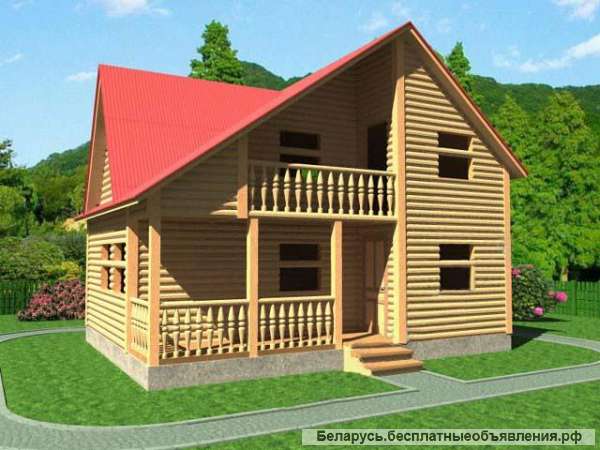 Сруб Дома из бруса недорого доставка и установка Минск и обл