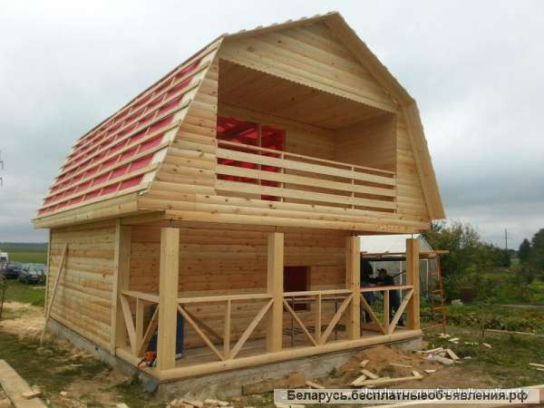 Дома, Бани из профилированного бруса с установкой недорого