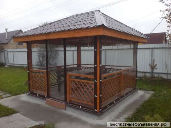 Мягкие окна (шторы) для беседок, террас и веранд