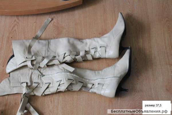 Сапоги Vicini новые кожаные ботфорты