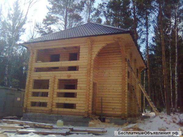 Оцилиндрованное бревно из Сибири