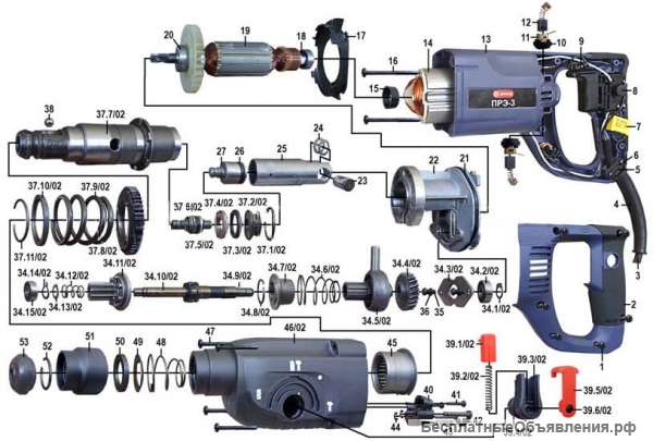 Запасные детали для ремонта электроинструментов