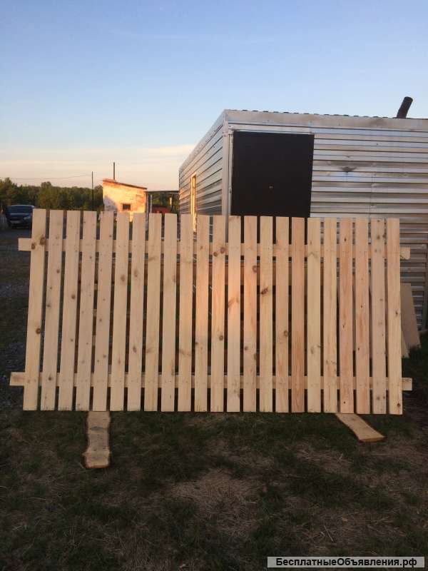 Забор (секция) из евро штакетника