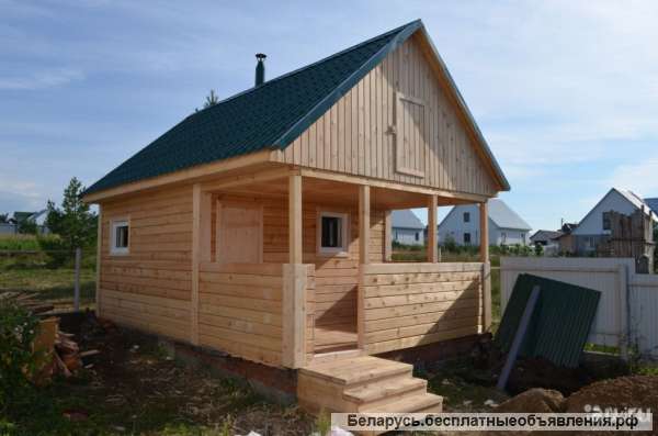 Сруб Дома или Бани из бруса доставка, установка Сморгонь