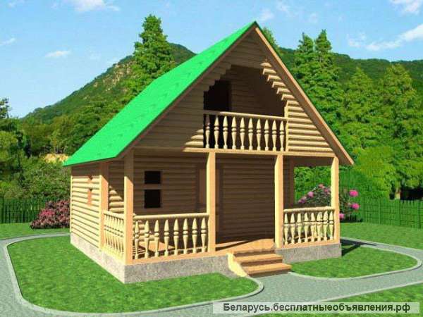 Сруб Бани Офелия из бруса 6х6 за 10 дней