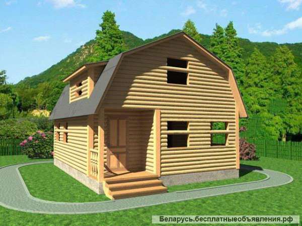 Сруб Дома из бруса эмиль 6х8 м новый