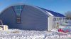 Ангар прямостенный с арочной кровлей