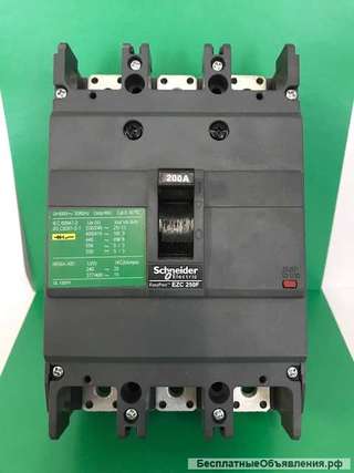 Автоматический выключатель Schneider Electric EZC250F 200A