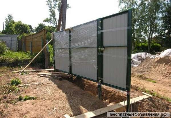 Столбы для забора, сваи под фундамент профессионально установим