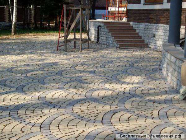 Укладка тротуарной плитки ,брусчатки в Омске