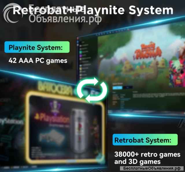 JMachen Hyper Base PR500 (500Gb) RUS игровой HDD (42 игры AAA) Playnite + Retrobat