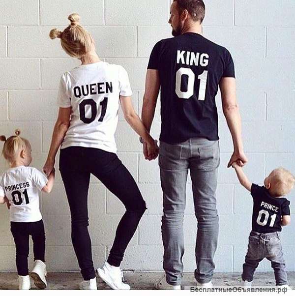 Именные футболки для всей семьи. Family Look