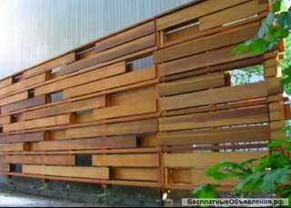 Заборы деревянные из материала собственного производства