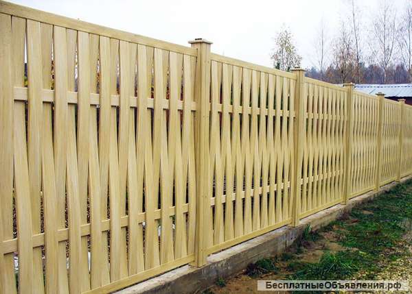 Заборы деревянные из материала собственного производства