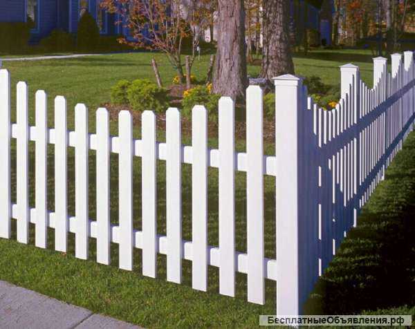 Заборы деревянные из материала собственного производства