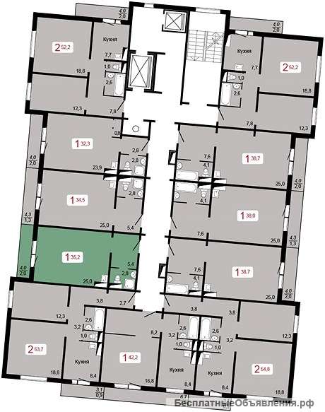 1-ком квартиру Ж/К "Тихие Зори"