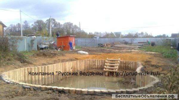 Укрепление береговой линии лиственницей