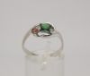 Кольцо серебряное c Хромдиопсидом и Сапфиром