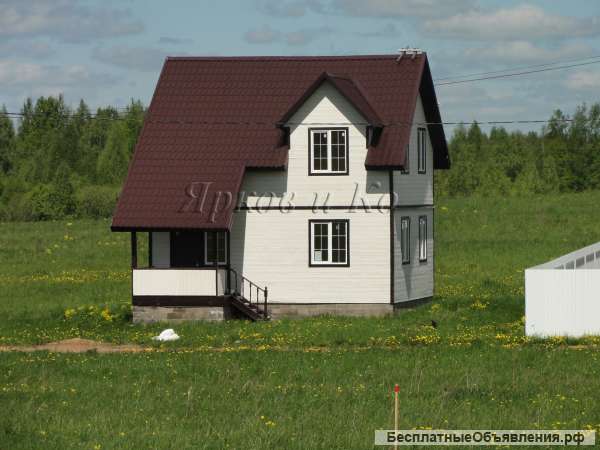 Новый теплый дом с верандой и частичными коммуникациями, у озера Плещеево