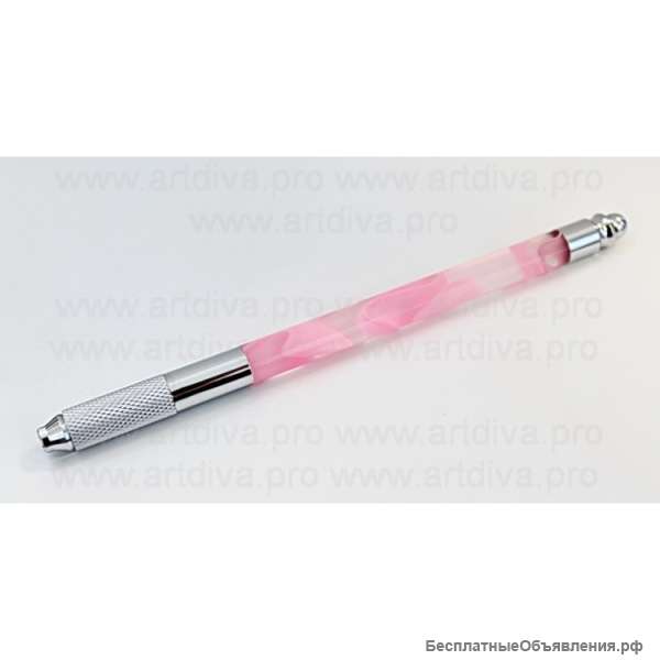 Ручка для микроблейдинга Сrystals сиреневая.розовая