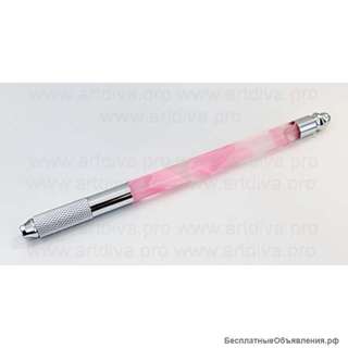 Ручка для микроблейдинга Сrystals сиреневая.розовая