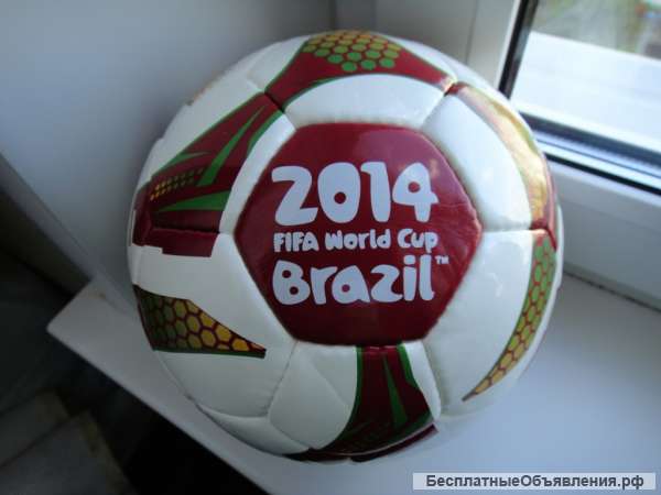 Мяч футбольный кожаный 2014 fifa world cup brazil