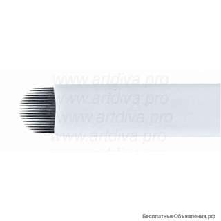 Игла скругленная 12,13,14,18,21для мануальной (ручной) техники татуажа