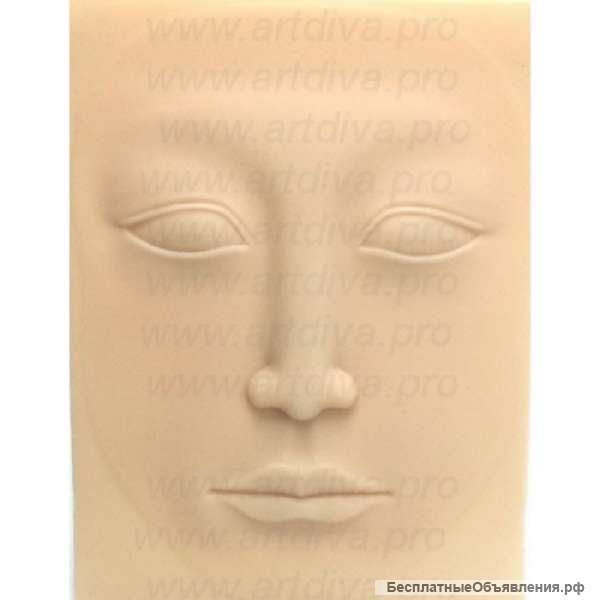 Коврик тренировочный лицо 4D для татуажа губ, бровей, глаз