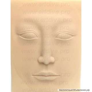 Коврик тренировочный лицо 4D для татуажа губ, бровей, глаз